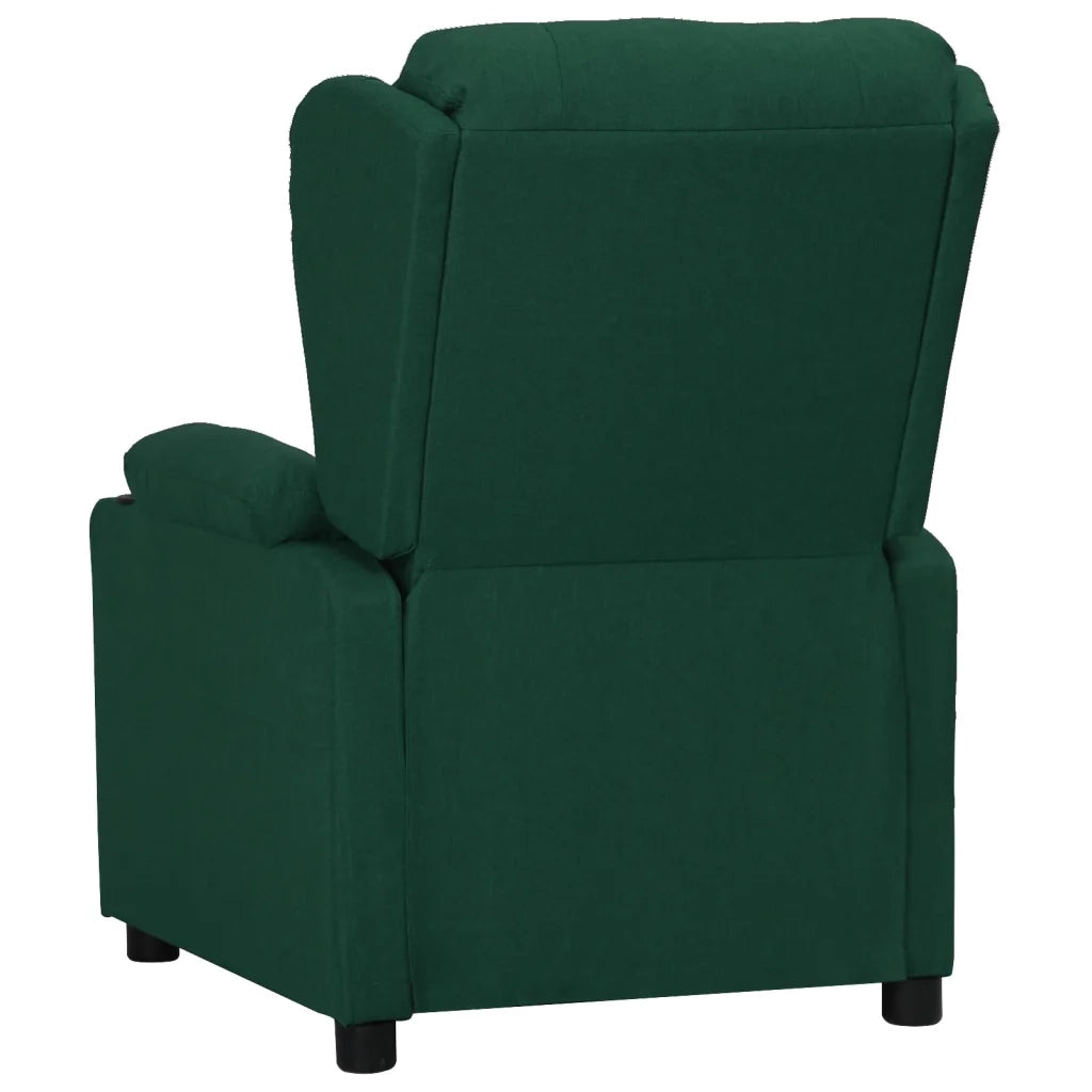 Poltrona Reclinabile in Tessuto Verde Scuro 339054