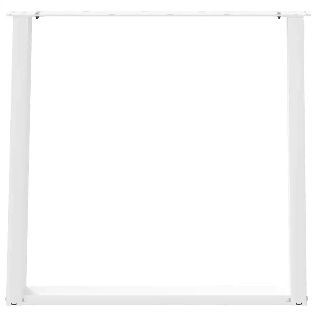 vidaXL Gambe per tavolo da pranzo a forma di U 2 pz bianche 70x(72-73) cm in acciaio