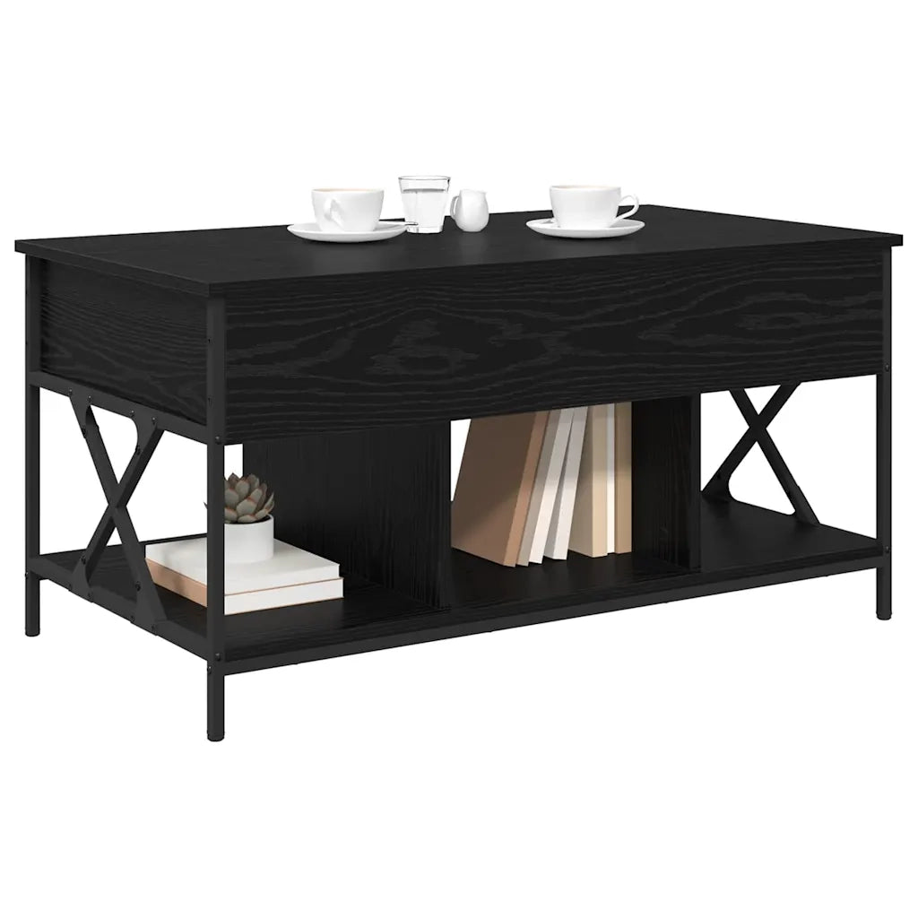 Tavolino da Salotto-Tavolino da soggiorno-Tavolo Rovere Nero 100 x 55 x 48.5 cm