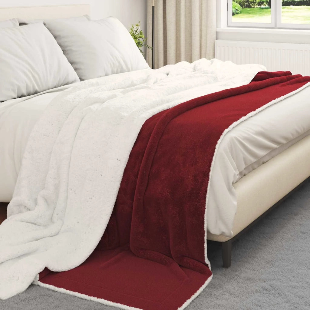Coperta Rosso Bordeaux 240 x 270 cm Panno 42017004