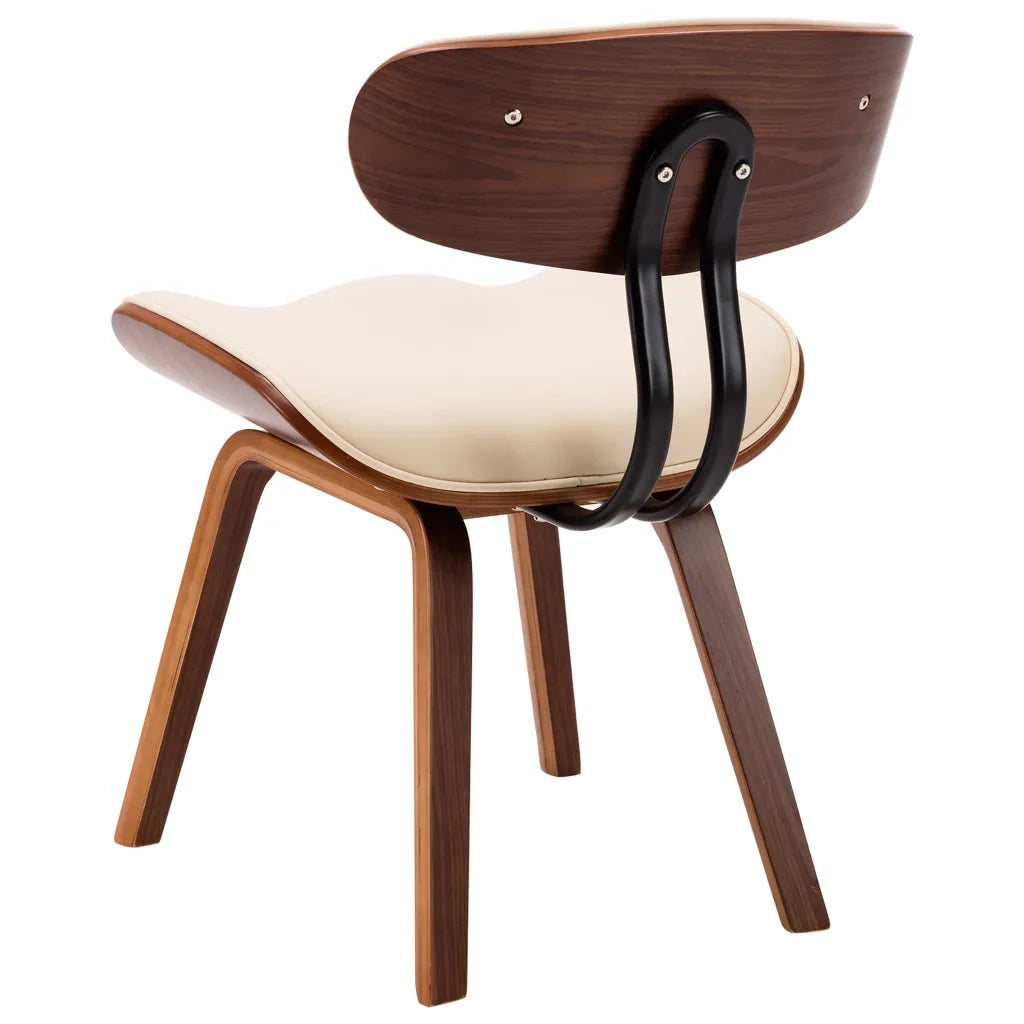 Sedie da Pranzo 6 pz Crema in Legno Piegato e Similpelle cod mxl 18770