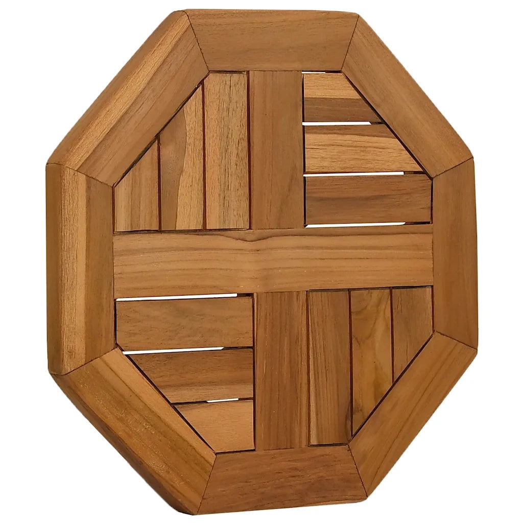 Piano per Tavolo 40x40x2,5 cm Ottagonale Legno Massello Teak 366662