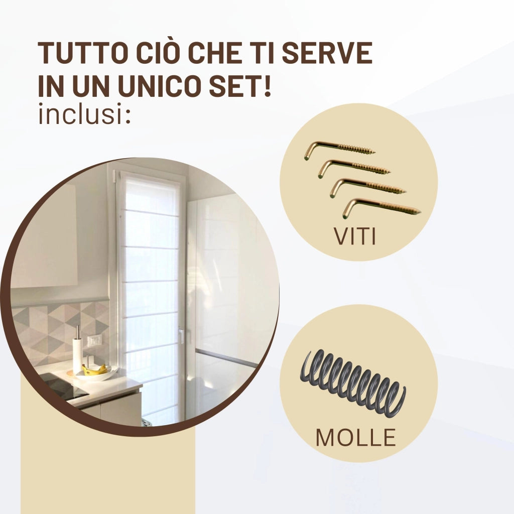 Bacchette Per Tende A Vetro colorate Colore: CROMO