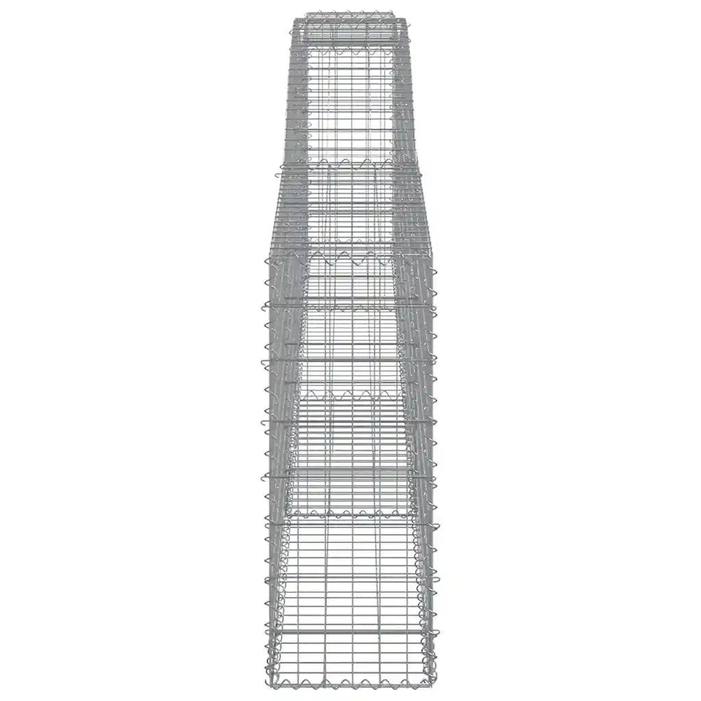 Cesti Gabbioni ad Arco 6 pz 400x30x80/100 cm Ferro Zincato