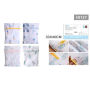 Trade Shop - Set 2pz Sacchetto Lavaggio Rete Con Cerniera Biancheria 30x40cm A Fantasia 58127 -