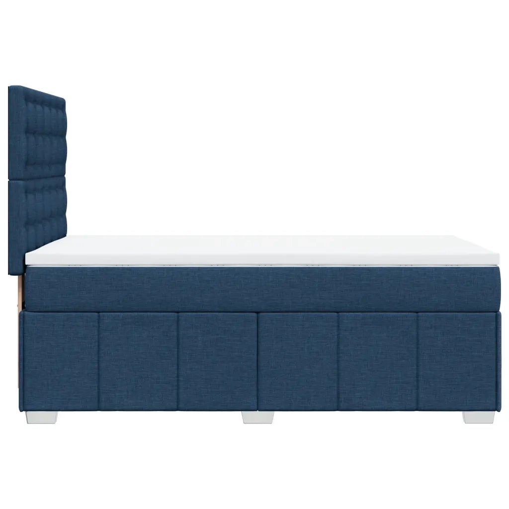 Giroletto a Molle con Materasso Blu 100x200 cm in Tessuto