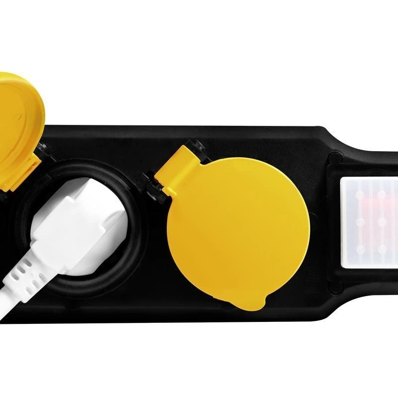 LogiLink LPS255 prolunghe e multiple 1,5 m 5 presa(e) AC Esterno Nero, Giallo