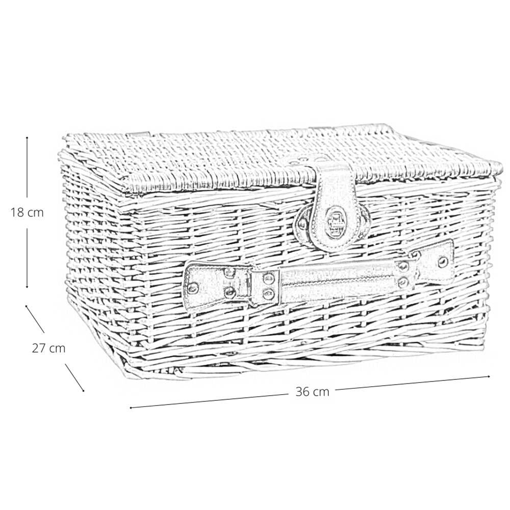 Cesto Bauletto Vimini Naturale con Manico cm 37 x 26 x 18 h