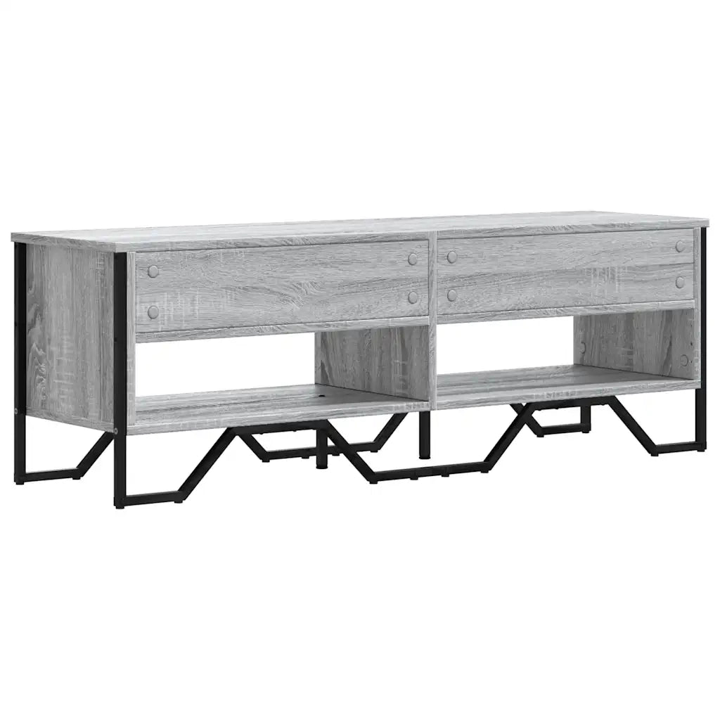 Mobile Porta TV Grigio Sonoma 122x34x41cm in Legno Multistrato