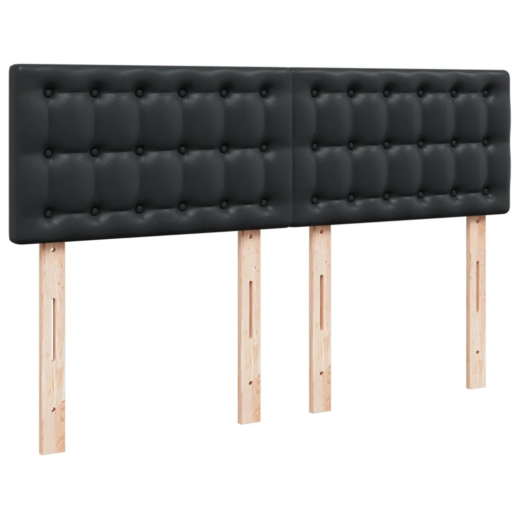 vidaXL Giroletto a Molle con Materasso Nero 140x190 cm in Similpelle