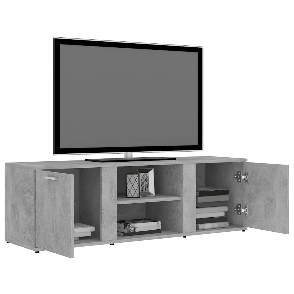 Mobile Porta TV Grigio Cemento 120x34x37cm in Legno Multistrato 801165