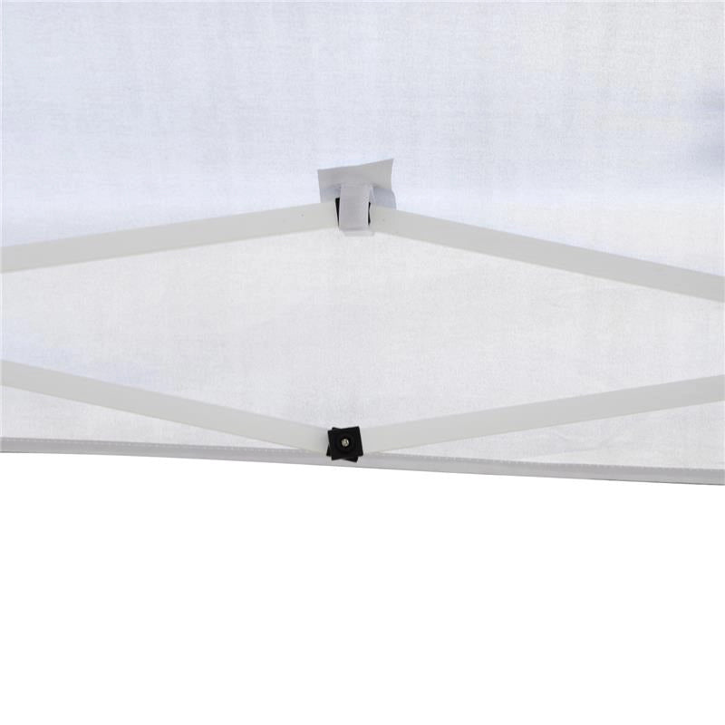 GAZEBO STRUTTURA IN ACCIAIO PIEGHEVOLE RIVESTIMENTO TESSUTO OXFORD BIANCO 3X3M