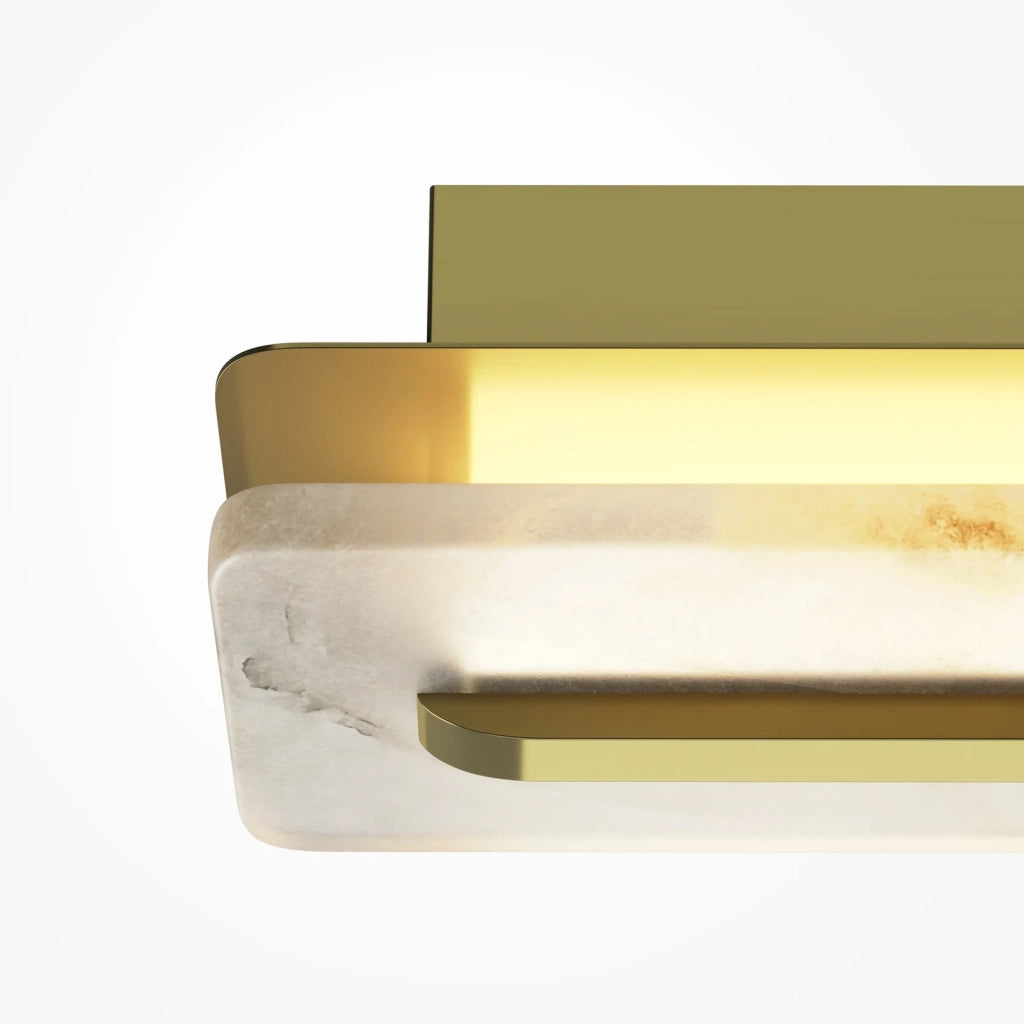 Maytoni Applique moderna Albatre 1 luce LED integrato ottone metallo vetro alabastro