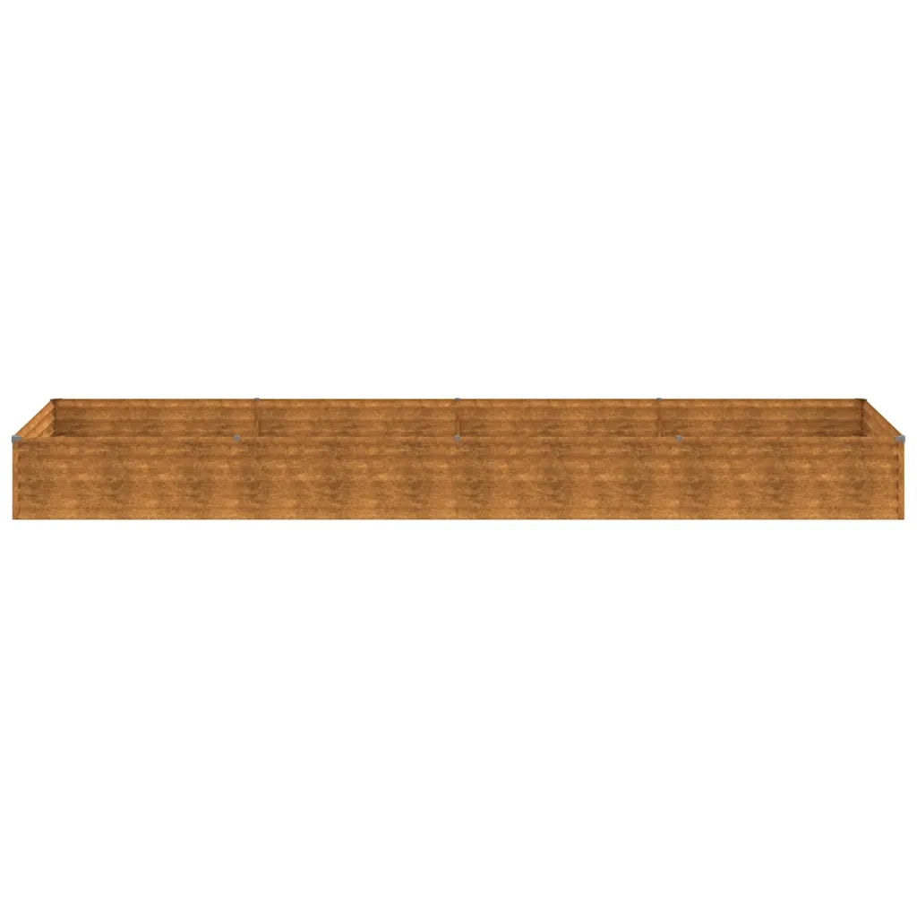 Fioriera Rialzata da Giardino 387x100x36 cm in Acciaio Corten 151996