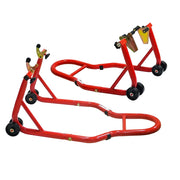 Cavalletto per Moto 200 kg con Aggancio Anteriore e Posteriore ¨C MINIMAL ¨C Rosso