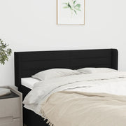 Testiera ad Orecchio Nera 147x16x78/88 cm in Tessuto 3118908