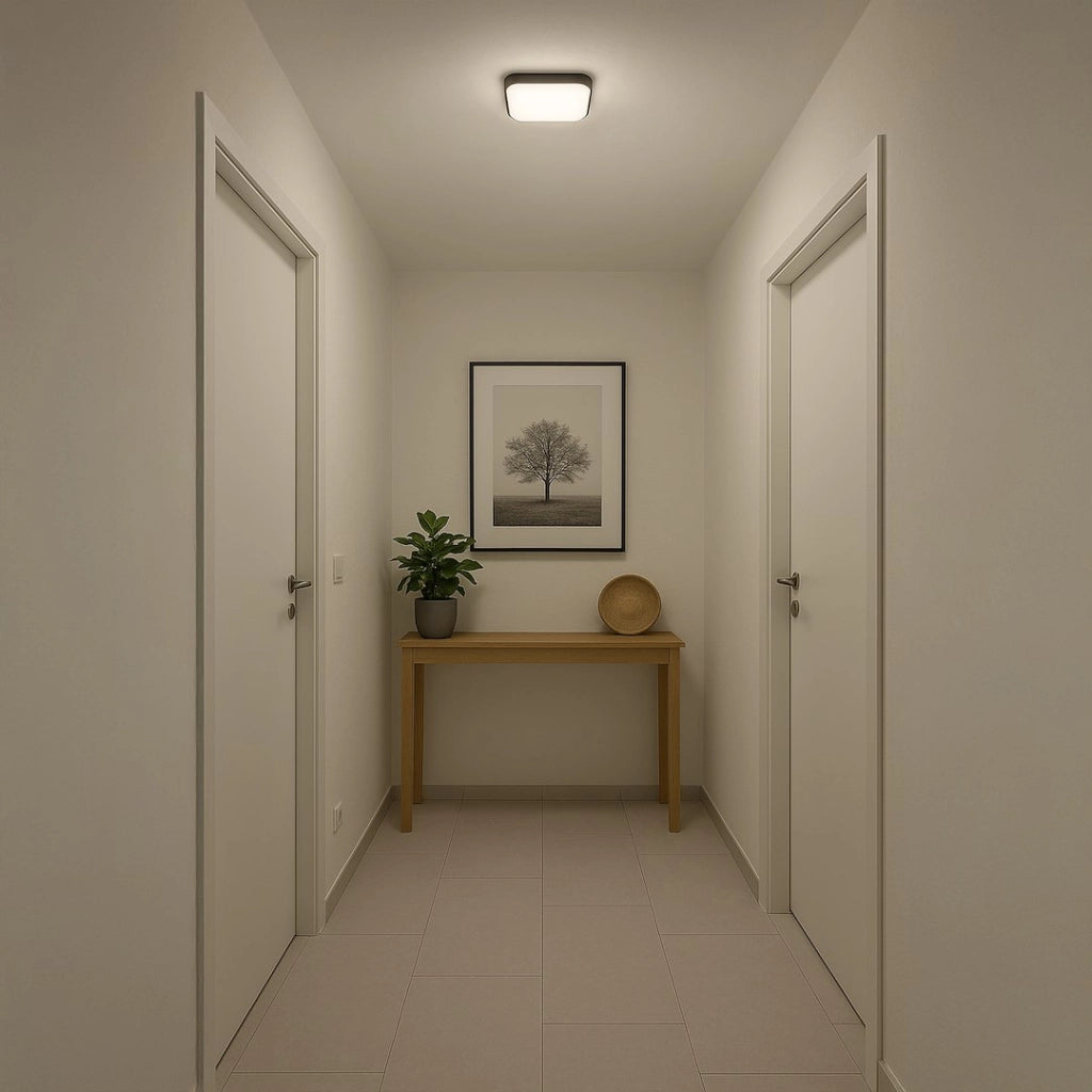 Plafoniera LED quadrata nera 26cm 11W 4000K NEMO Milagro