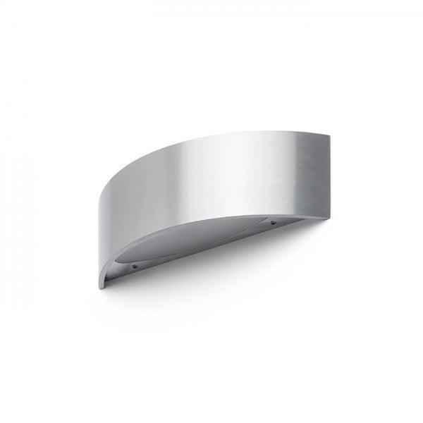 Faretto NAXOS da parete metallo pettinato 230V LED 6W 3000K