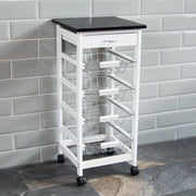 Carrello Cucina a Ruote con Portaoggetti - Carrello Cucina su Ruote con Maniglie - Carrello Cucina a Ruote con Manubri