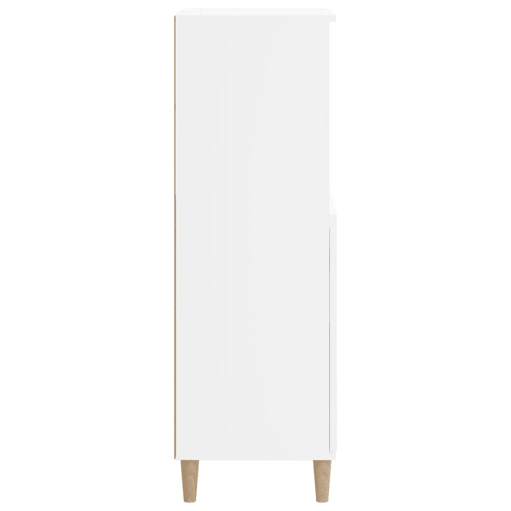 Credenza Alta Bianca 60x36x110 cm in Legno Multistrato 821220