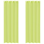 Tende in Voile con Occhielli 2 pz Verde Mela 140x300 cm