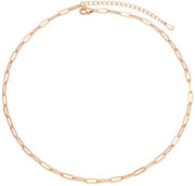 Collana a catenella rosa dorata 3,3mm - Collana a catenella - Lunghezza 36cm - Catenella fine