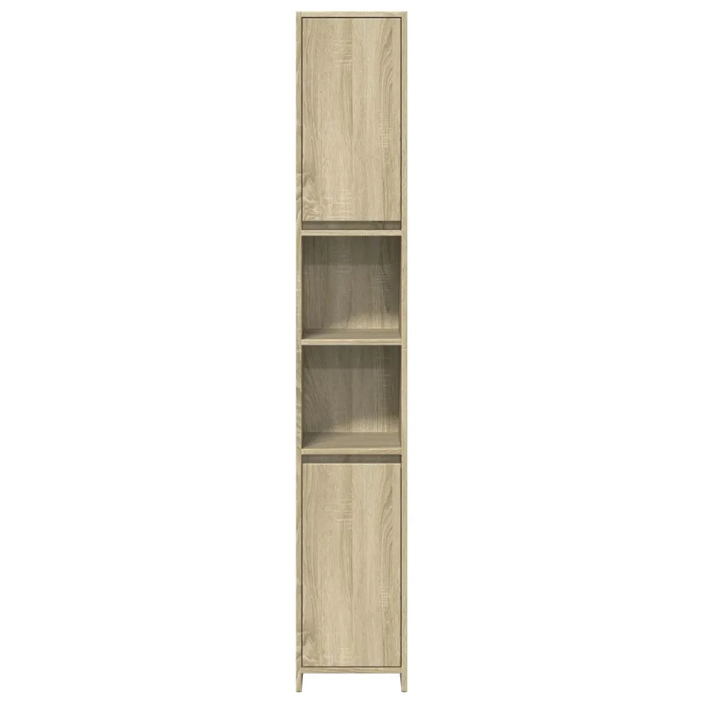 Set Mobili da Bagno 3 pz Rovere Sonoma in Legno Multistrato