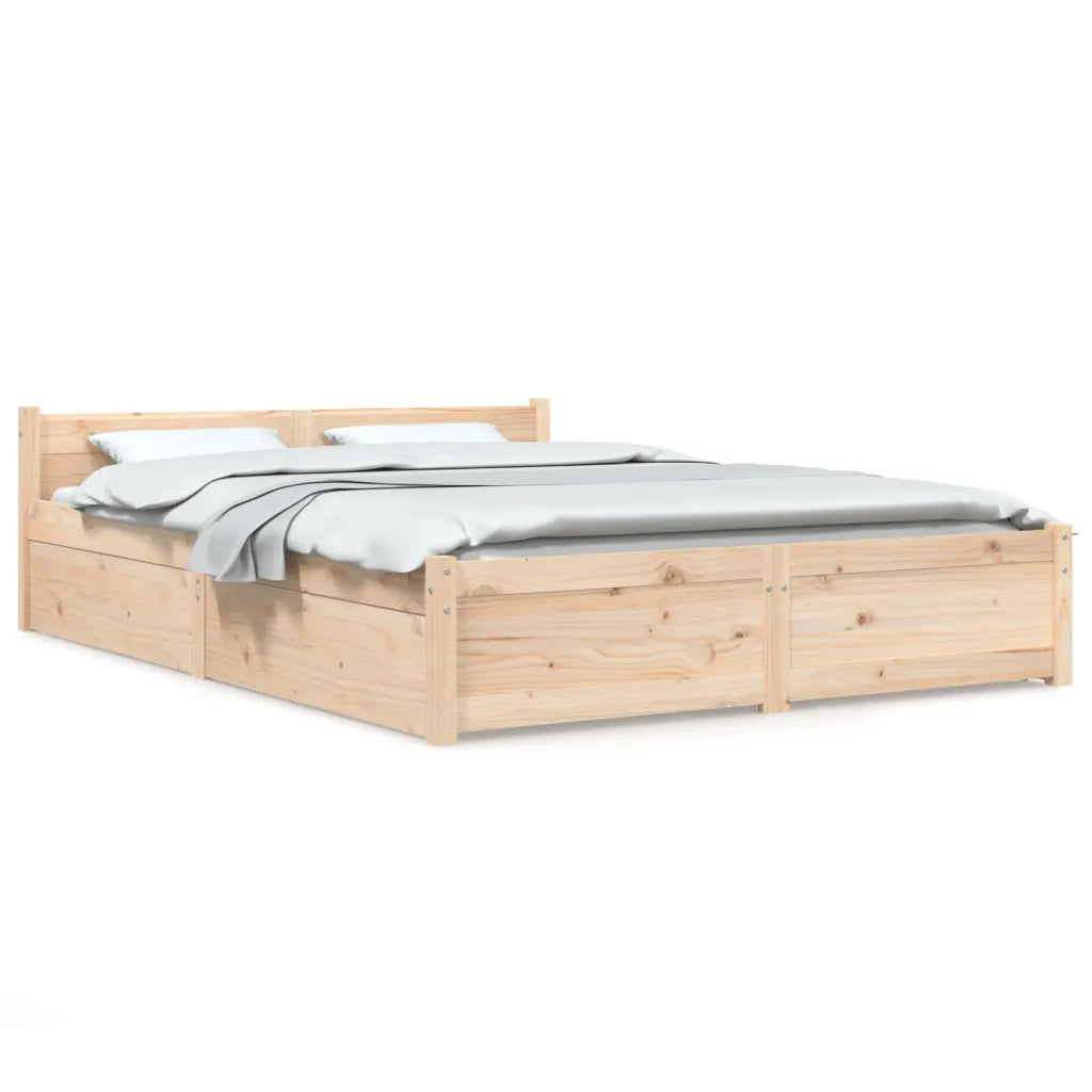 Giroletto con Cassetti-Struttura Letto con contenitore 135x190 cm Double