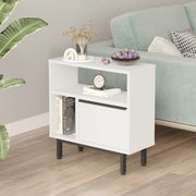 Tavolino Laterale da Divano Vesanto 60 x 60 x 26 cm - Bianco [en.casa]