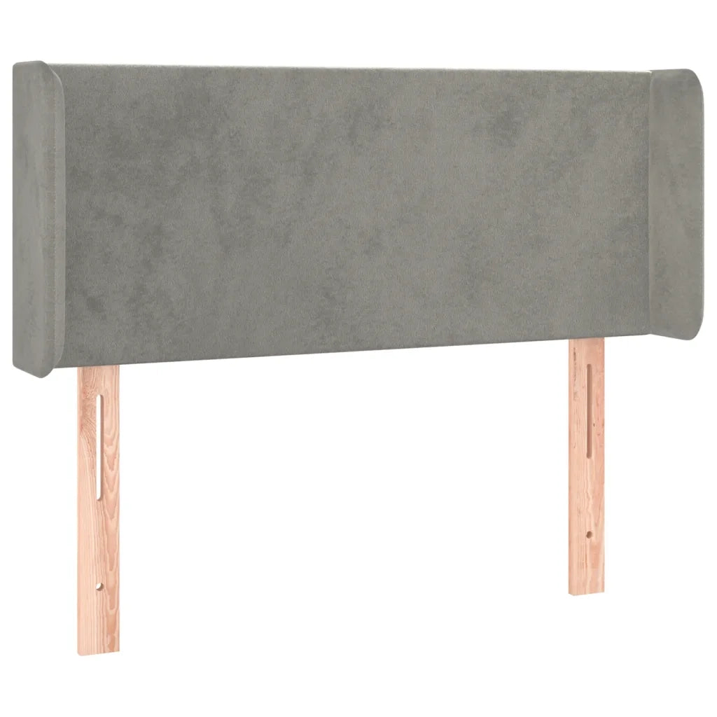 Testiera | Testata a LED Grigio Chiaro 83x16x78/88 cm in Velluto