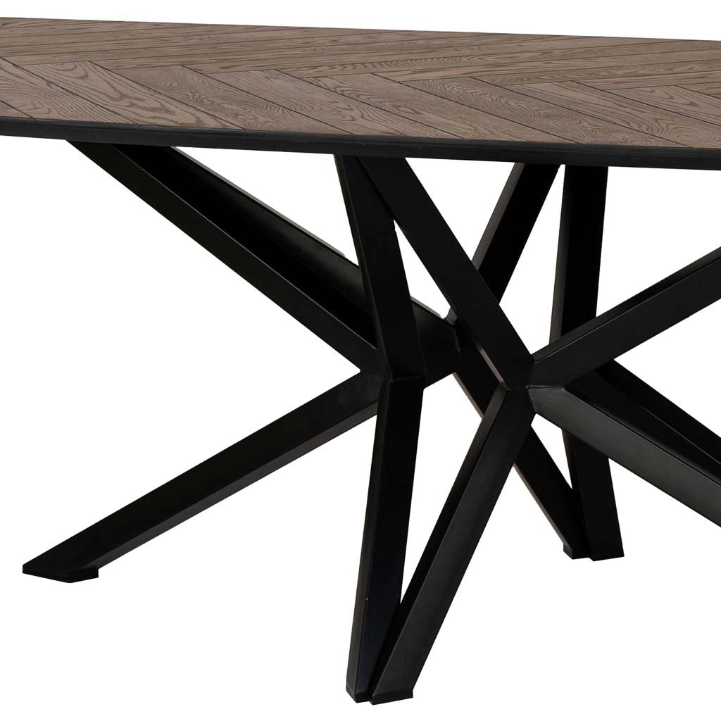 Tavolo da pranzo danese in legno/DM color noce scuro 240x100x77