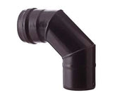 GOMITO A 90  ° PER STUFE A PELLET NERO OPACO PESANTE MM.12   EE ¸ cm.12    SAVE