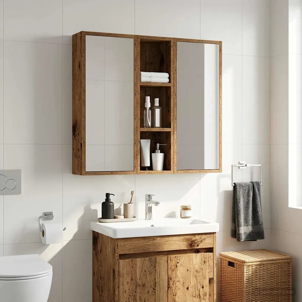Armadio da bagno a muro Legno vecchio 20 x 14 x 70 cm 889301
