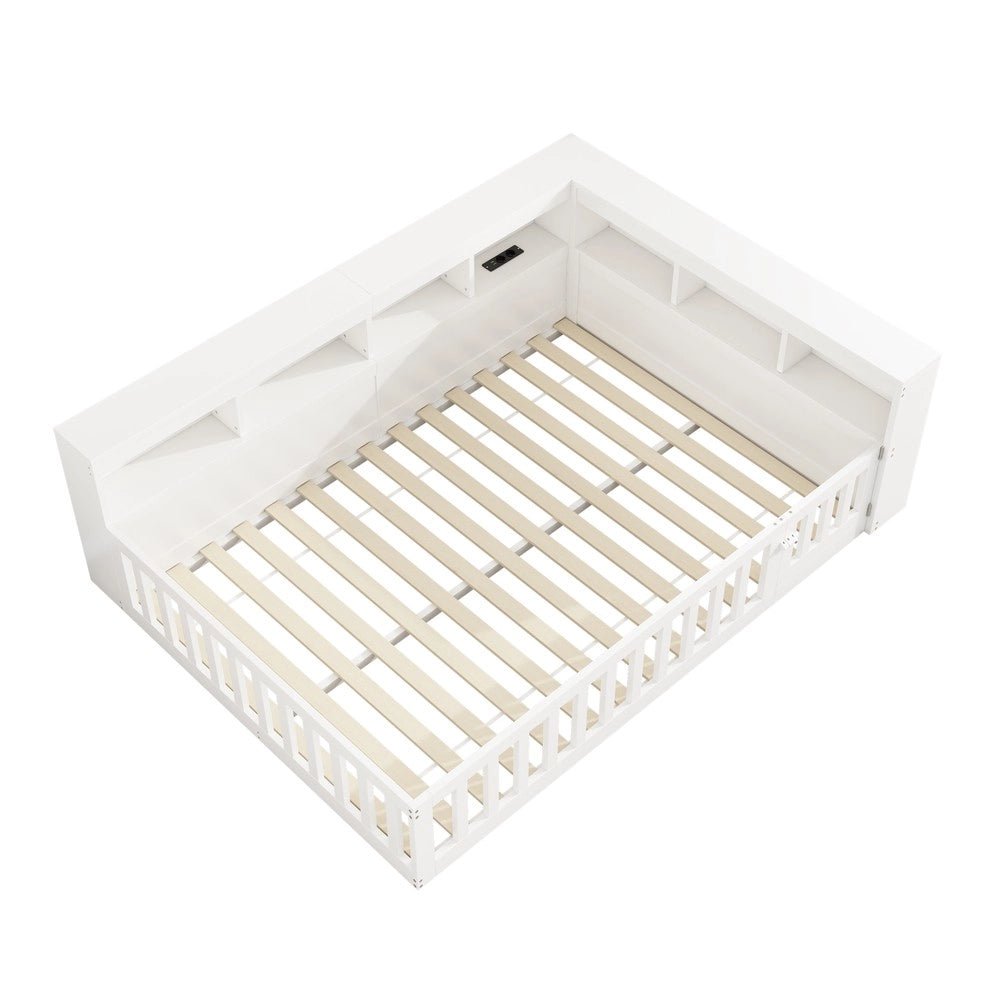 Letto Divano con Contenitore e Doghe ¨C MINIMAL ¨C Bianco 140x200