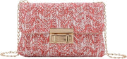 Clutch con strisce per borse a tracolla da donna per vacanze estive e viaggi