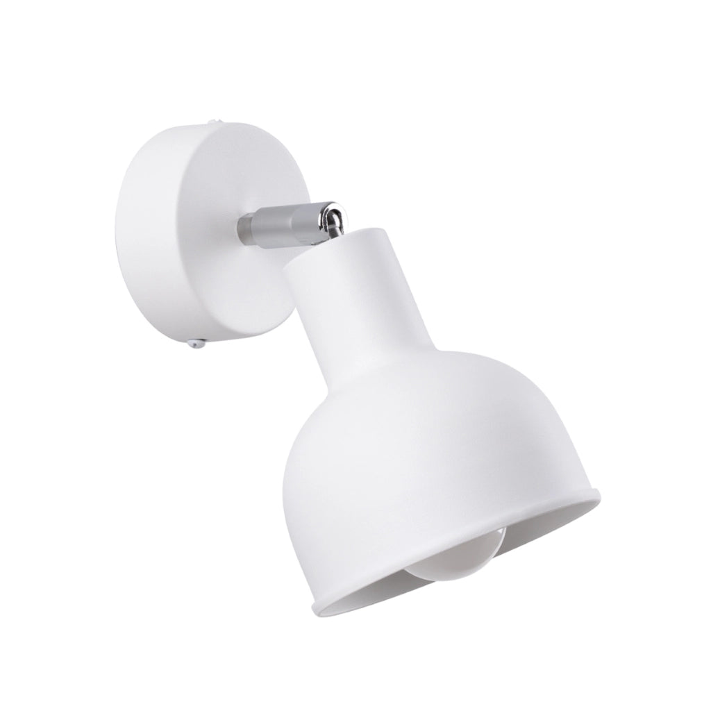 Applique Pure Lume KORSSO bianca cupola E27 15W lettura