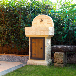 Lavello da Giardino Senza Rubinetto in Cemento e Calcestruzzo Elba Nocciola