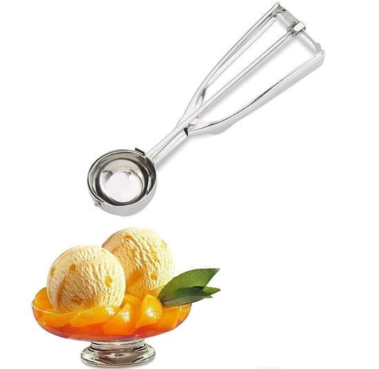 Congelatore Manuale con Cucchiaio in Acciaio Inossidabile - Sorbetiera - Cucchiaio per Dessert - Spatola per Congelato - Manico Ergonomico