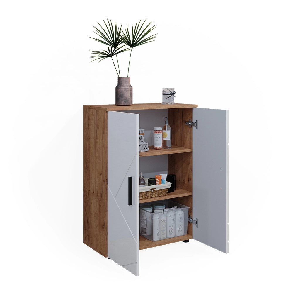 Vicco Mobiletto bagno Rovere Goldkraft/bianco lucido 60 x 81 cm
