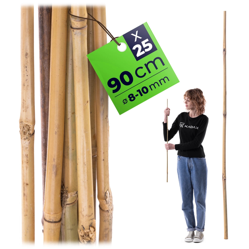 KADAX Bambusowa podpora ogrodowa 90cm x 8/10mm pak