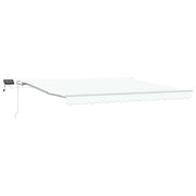 Tenda da Sole | Tenda Retrattile Bianco 400 ¡Á 300 cm Tessuto e acciaio