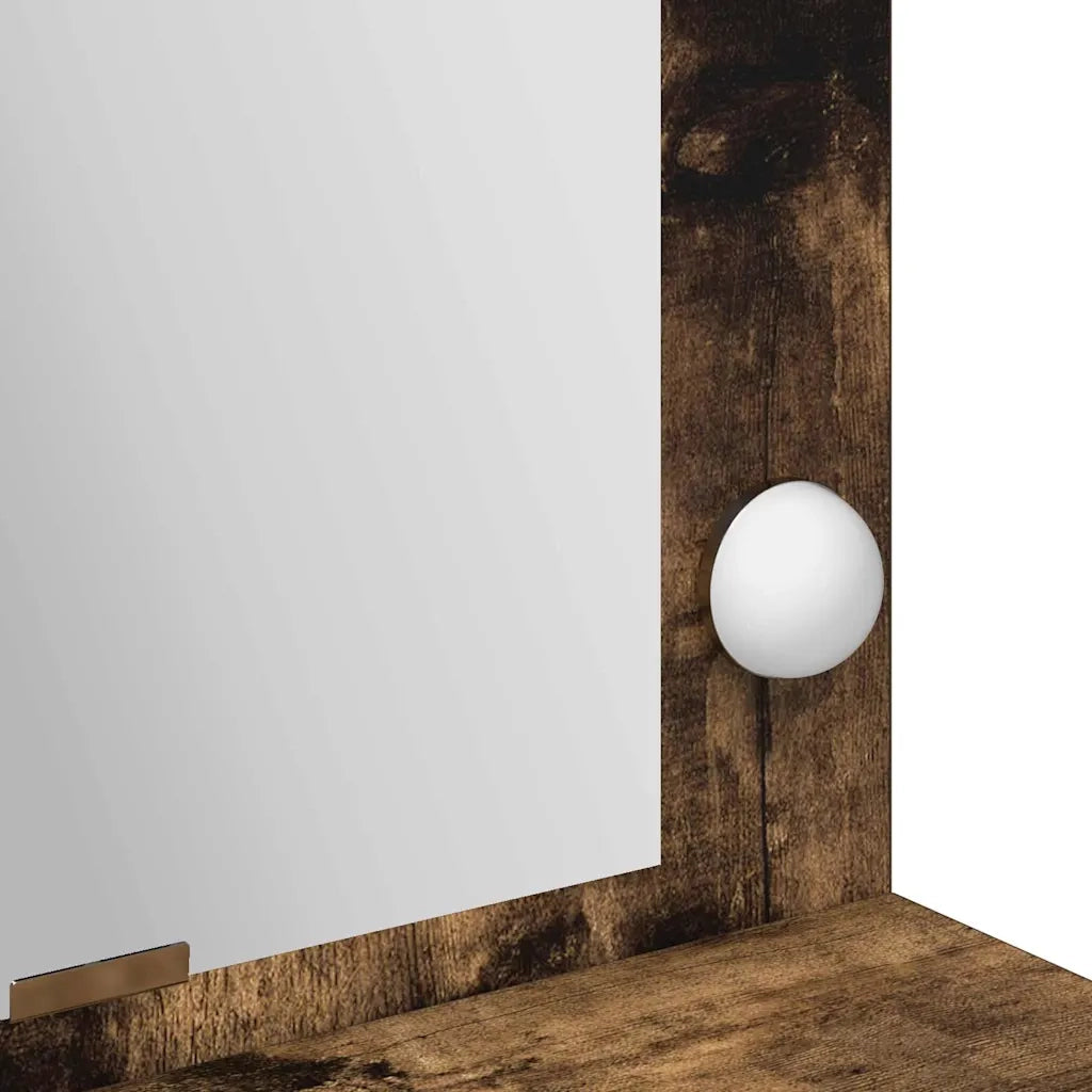 Toeletta | Tavolo da Trucco con lo scaffale Rovere fum¨¦ 100 x 41 x 135 cm