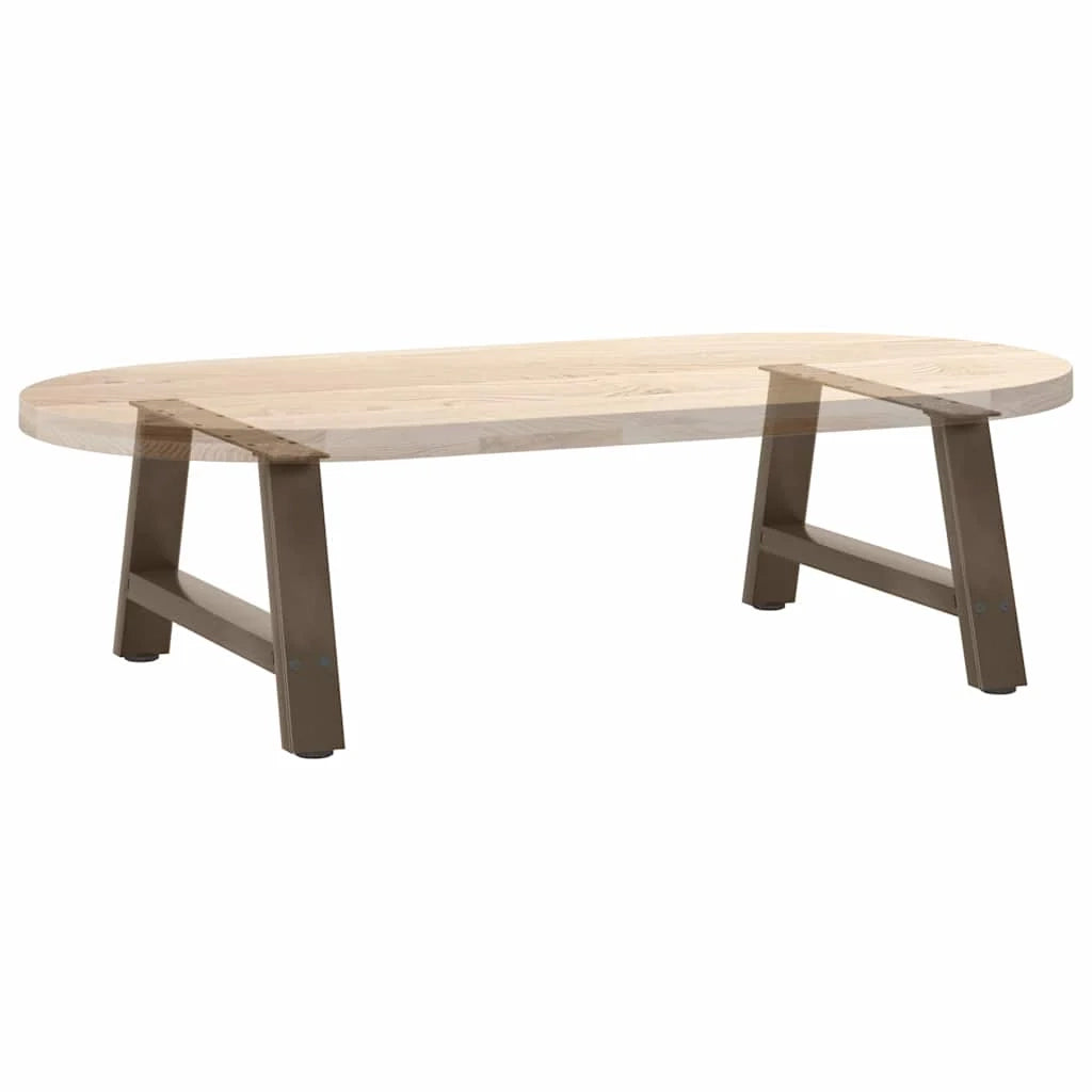 Set di 2 gambe per tavolino da caffè a forma di A 70 x 30 cm con livelli regolabili estetica moderna acciaio nero 02_0057107