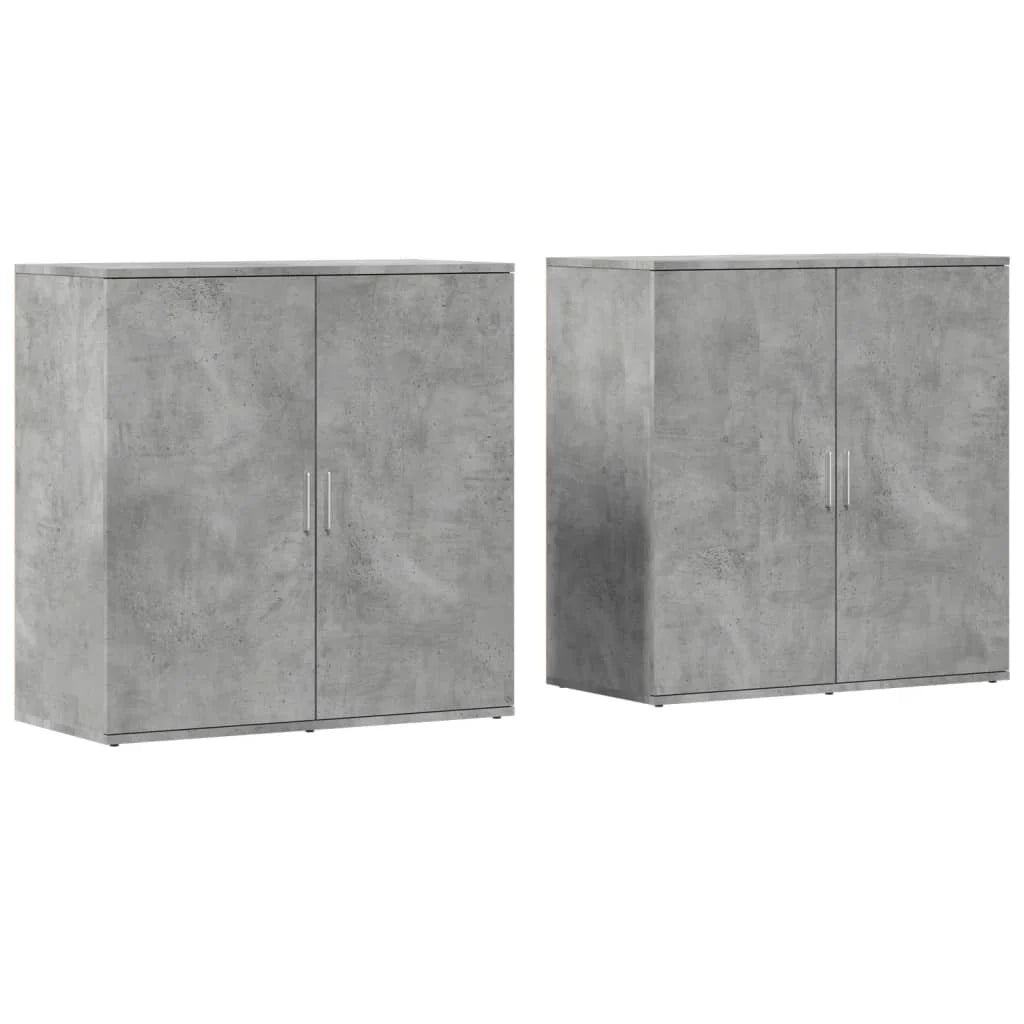 Buffet credenza cassettiera armadio mobile contenitore organizer per cucina soggiorno salotti set da 2 79 x 38 x 80 cm legno ingegnerizzato grigio 02_0036869