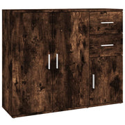 Buffet credenza cassettiera armadio mobile contenitore organizer per cucina soggiorno salotto 91 x 29,5 x 75 cm legno ingegnerizzato marrone 02_0031133