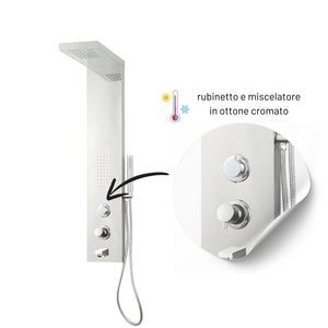 Colonna doccia ivon cascata bocca di erogazione per vasca e idro lombare *** finitura- cromo lucido, confezione 1