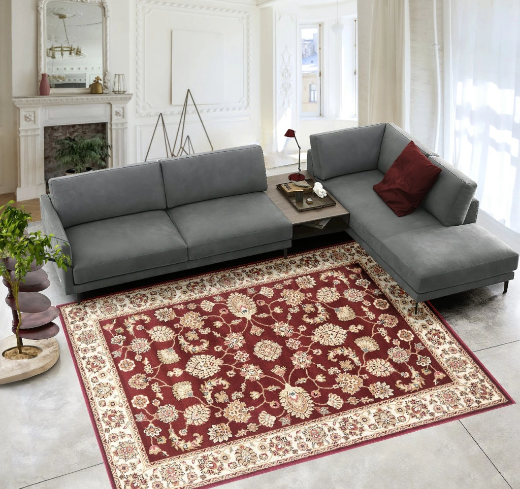 Tappeto BABIL cm.160x230 disegno classico orientale colore rosso e crema