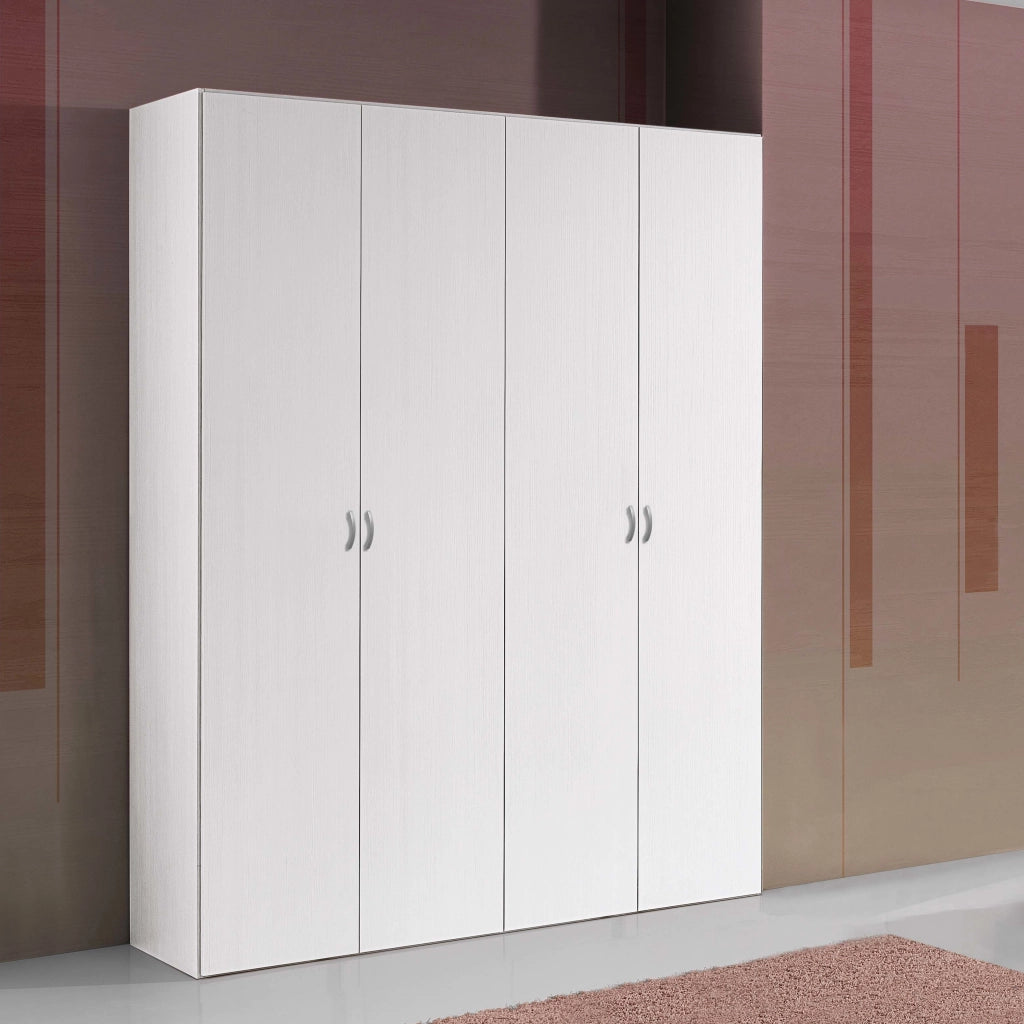 ARMADIO SIMPLI 4 ANTE BIANCO GR. 164X54XH211CM.