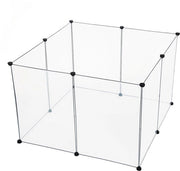 Recinzione per interni - costruzione stabile - trasparente e sicura - plastica e metallo - ampia apertura - 102x102x70 cm