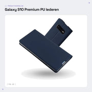 Custodia Premium PU in pelle per Samsung Galaxy S10 - Modello 2019 - Assorbimento shock - Protezione - Nero - Adatto per Samsung Galaxy S10